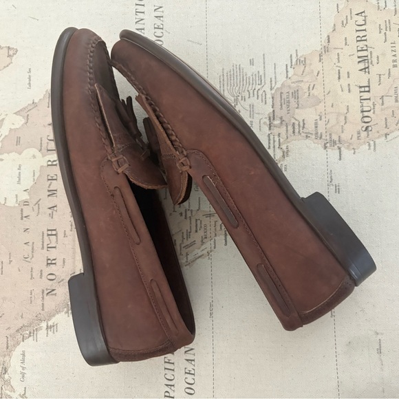 G.H.BASS Leather Tassel Kilt Loafers WIDE Width Men’s 10 E Whiskey - Picture 9 of 11